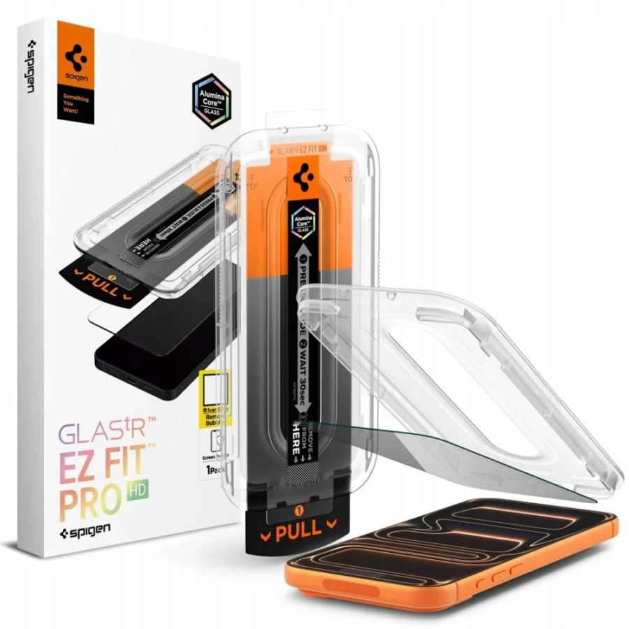 Szkło prywatyzujące Spigen Glas.TR EZ Fit Pro na iPhone 16 Pro / 17 / 17 Pro