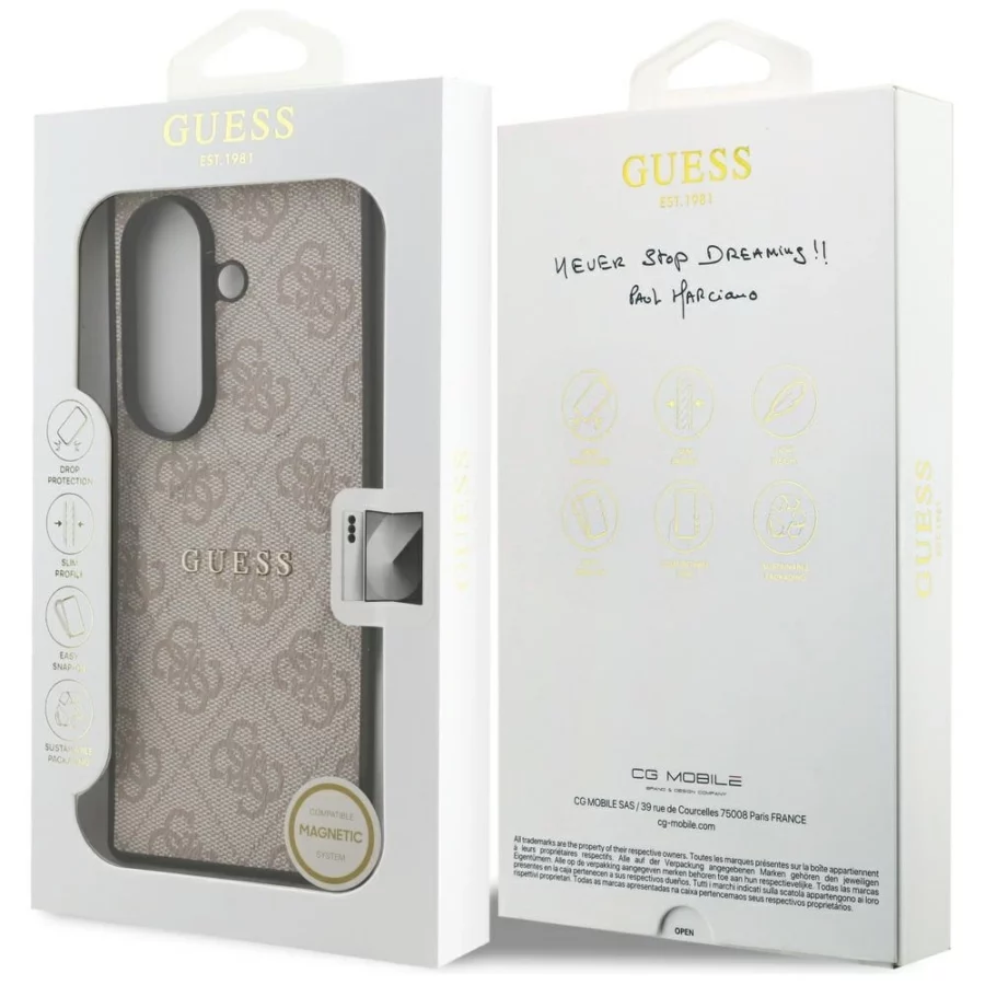 Etui Guess 4G Classic MagSafe na Samsung Galaxy Z Fold7 - różowe
