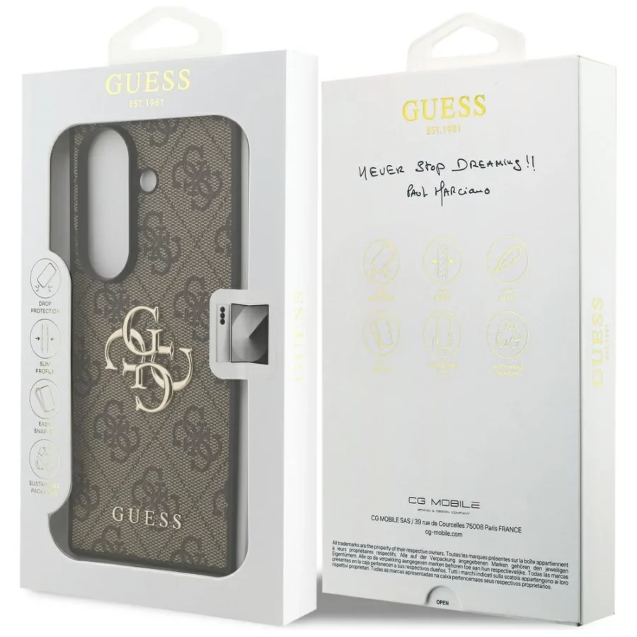 Etui Guess Big 4G Logo Classic Logo do Samsung Galaxy Z Fold7 - brązowe