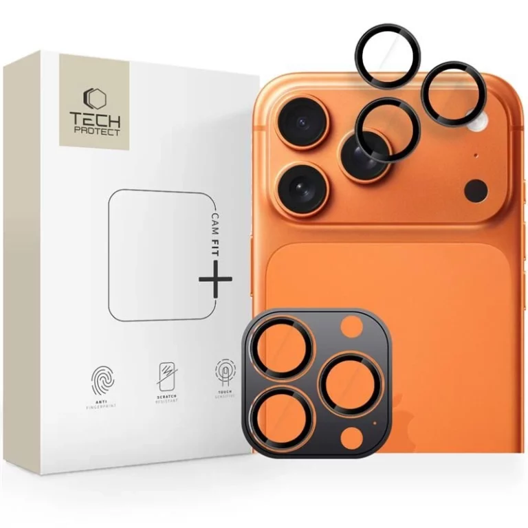 Osłona aparatu Tech-Protect Camring Fit+ na iPhone 14 Pro / Max / 15 Pro / Max / 16 Pro / Max / 17 Pro / Max - czarna