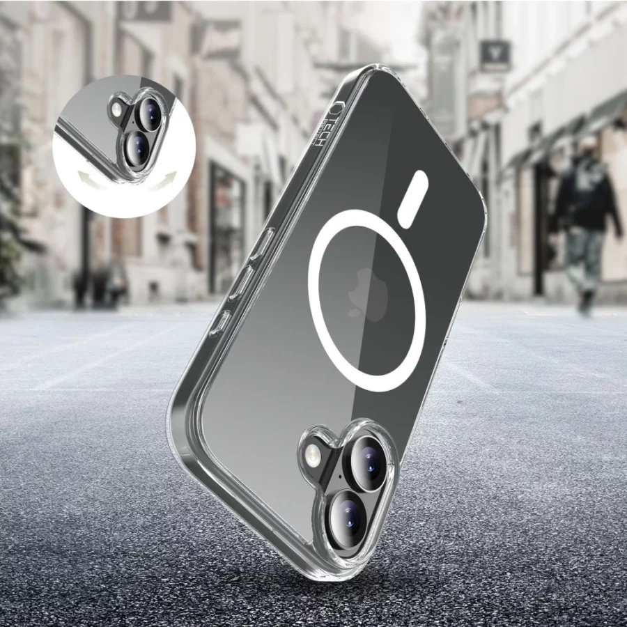 Etui Tech-Protect FlexAir Hybrid MagSafe na iPhone 17 - przezroczyste