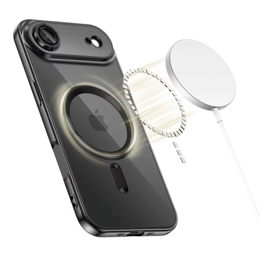 Etui Tech-Protect MagFlex MagSafe na iPhone 17 Air - przezroczysto-czarne