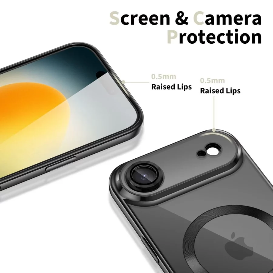 Etui Tech-Protect MagFlex MagSafe na iPhone 17 Air - przezroczysto-czarne