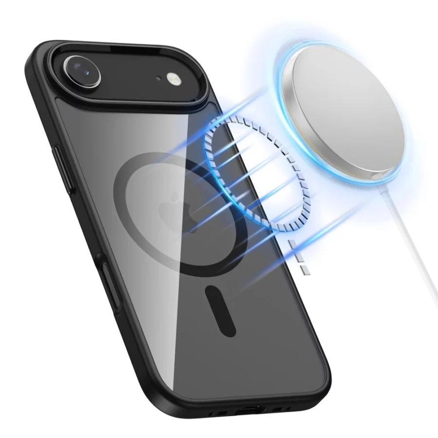 Etui Tech-Protect MagFlex MagSafe na iPhone 17 Air - przezroczysto-czarne