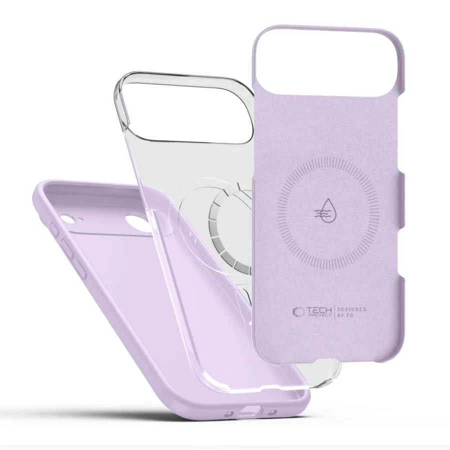 Etui Tech-Protect Silicone MagSafe na iPhone 17 Air - fioletowe