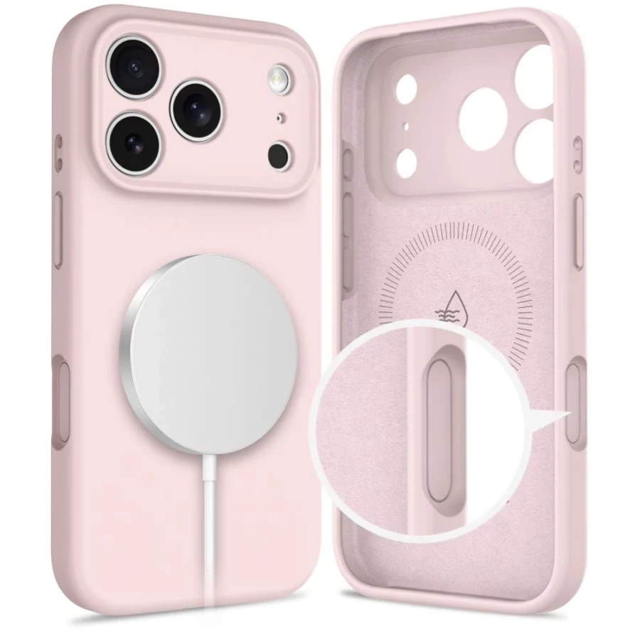 Etui Tech-Protect Silicone MagSafe naiPhone 17 Pro Max - różowe