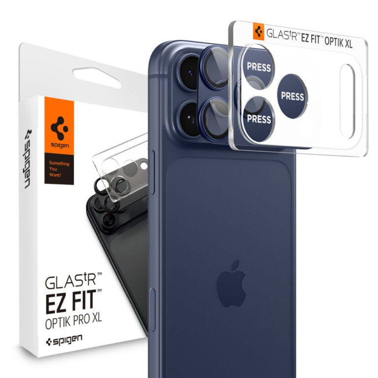 OSŁONA APARATU SPIGEN OPTIK PRO XL GLAS.TR ”EZ FIT” CAMERA PROTECTOR IPHONE 17 PRO BLUE