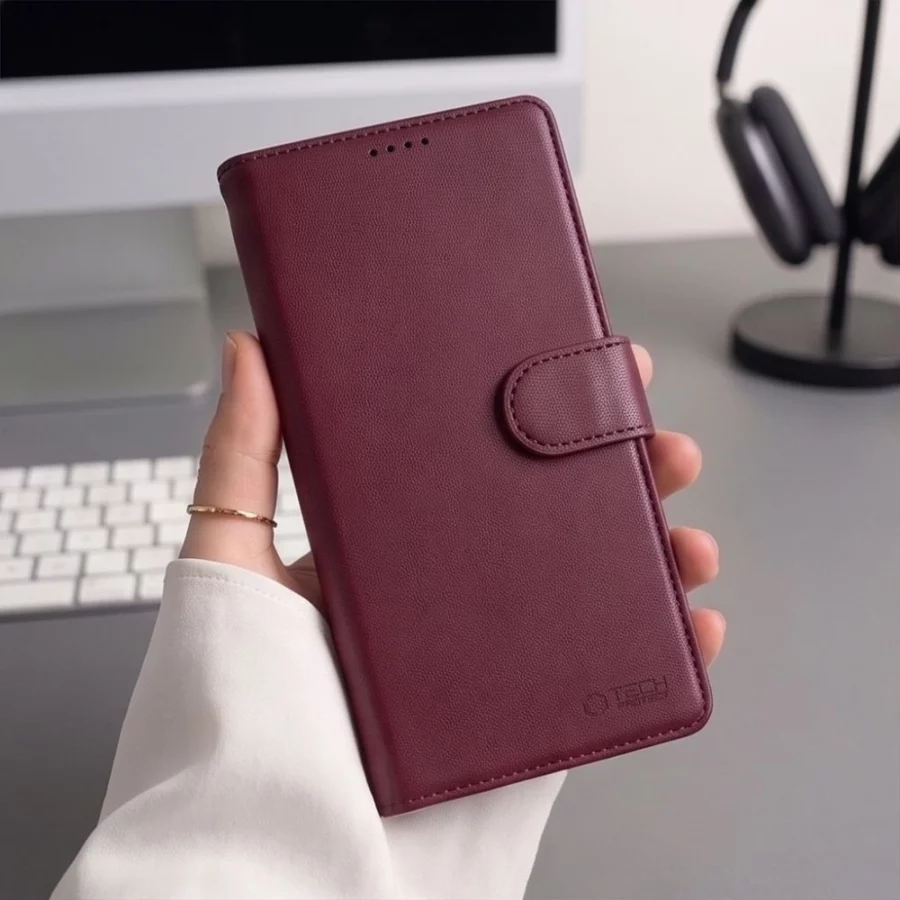 Etui Tech-Protect Wallet na Samsung Galaxy A26 5G / A17 4G / 5G - bordowe