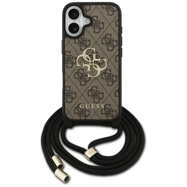 Etui Guess 4G Big Logo Cord Stap Crossbody na iPhone 17 - brązowe