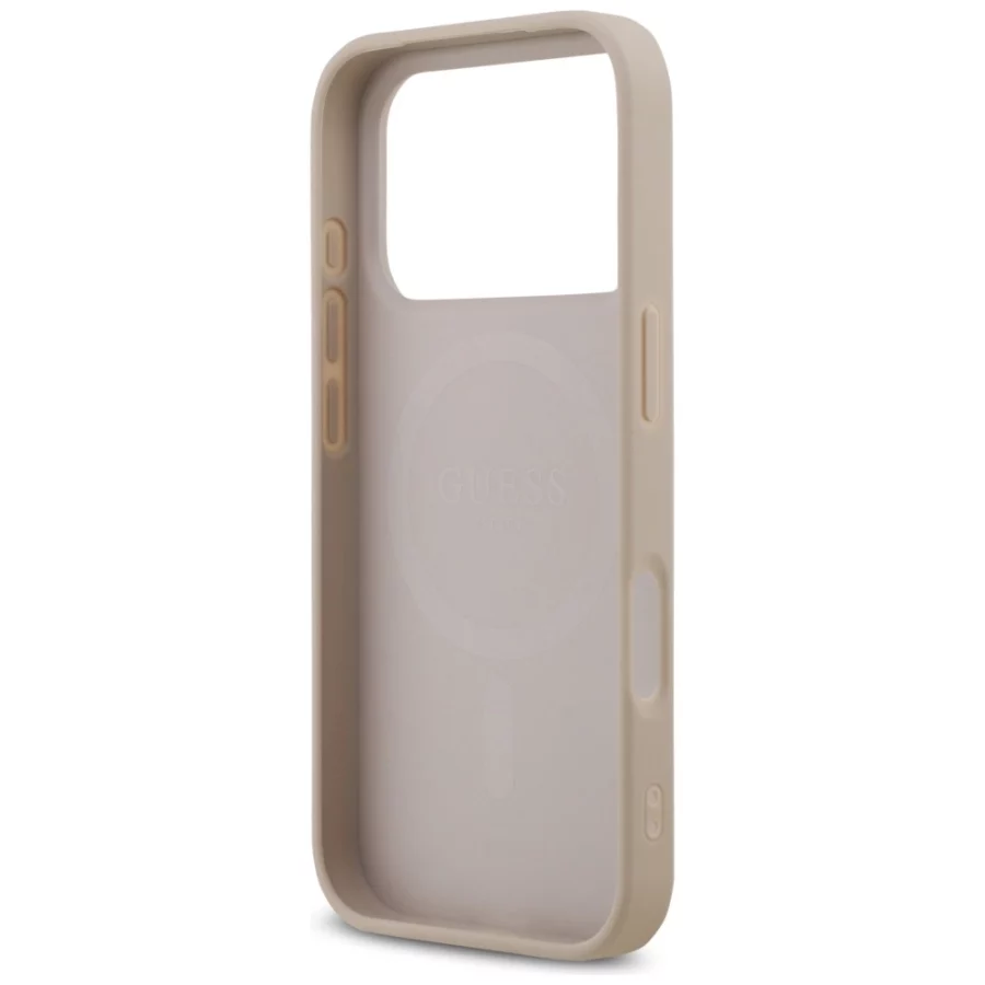 Etui Guess 4G Printed Stripes MagSafe na iPhone 17 Pro - różowe