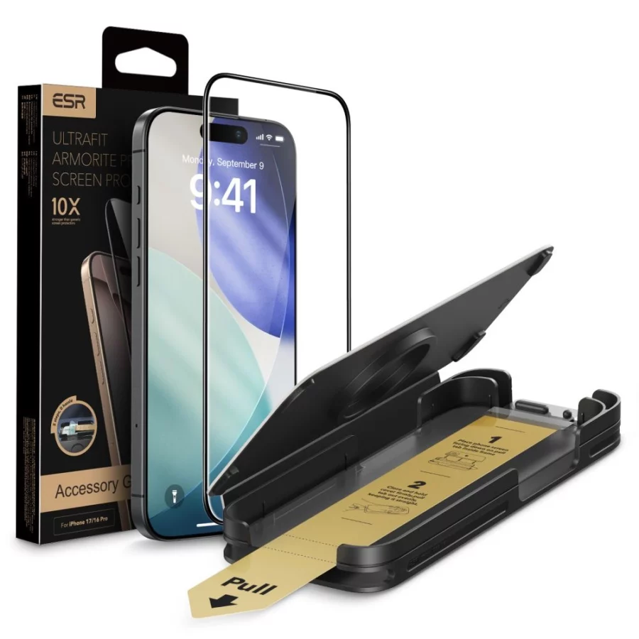 Szkło hartowane ESR UltraFit Armorite Pro na iPhone 17 Pro Max - przezroczyste