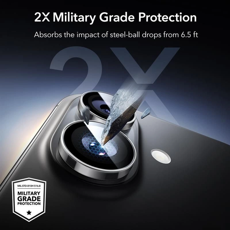 Osłona aparatu ESR Armorite na iPhone 16 / 16 Plus / 17 - przezroczyste
