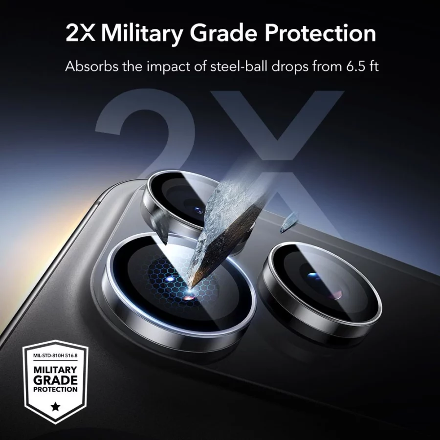 Osłona aparatu ESR Armorite na iPhone 14 Pro / Pro Max / 15 Pro / Pro Max / 16 Pro / Pro Max / 17 Pro / Pro Max - przezroczysta