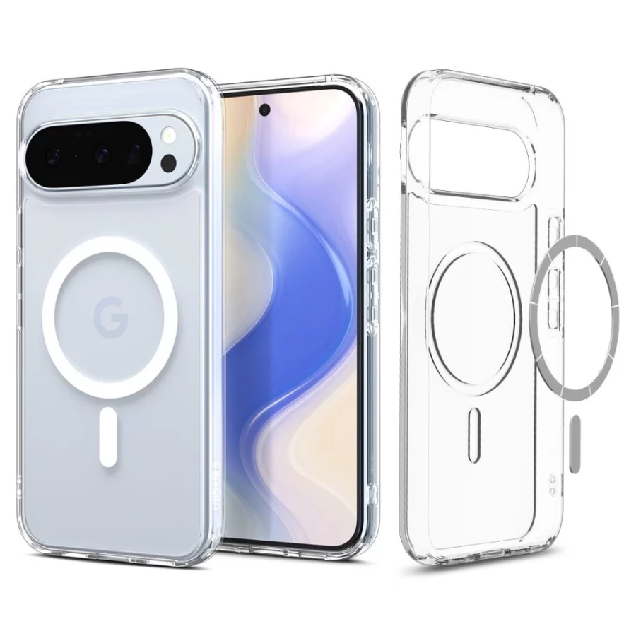 Etui Spigen Ultra Hybrid Mag MagSafe na Google Pixel 10 / 10 Pro - przezroczysto-białe