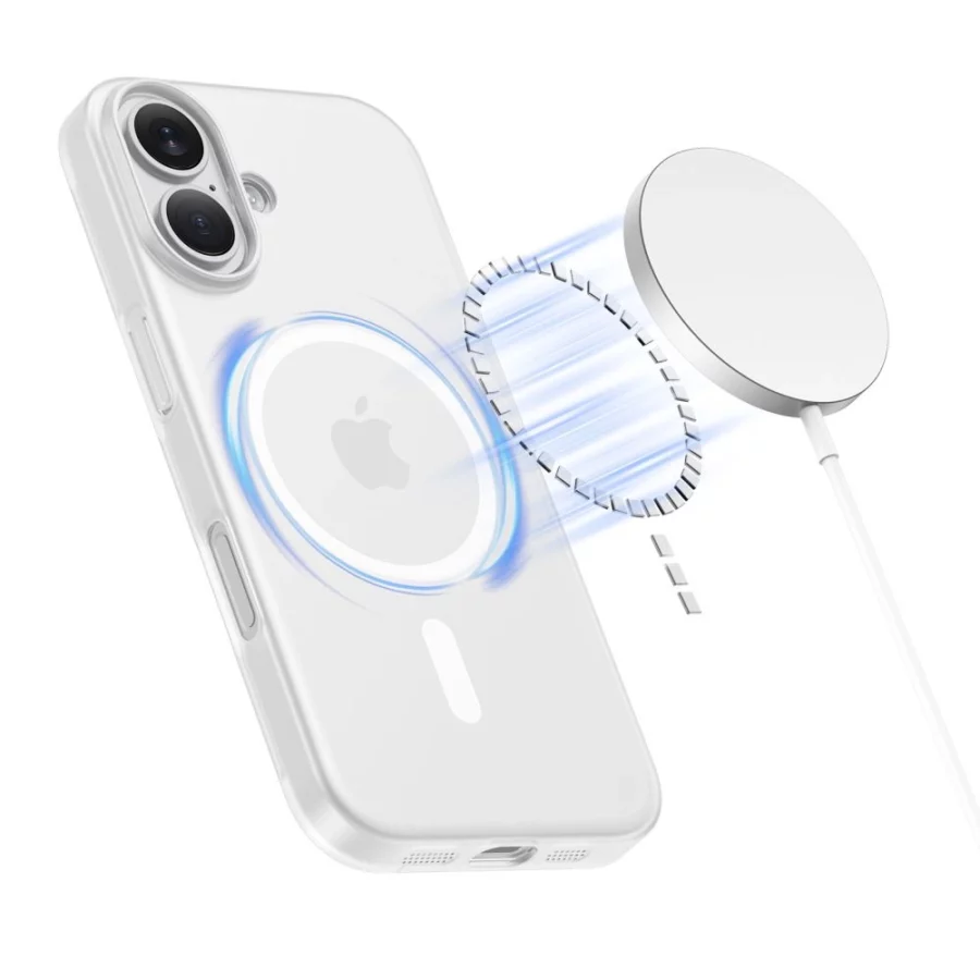 Etui Tech-Protect MagSlim MagSafe na iPhone 17 - biały mat