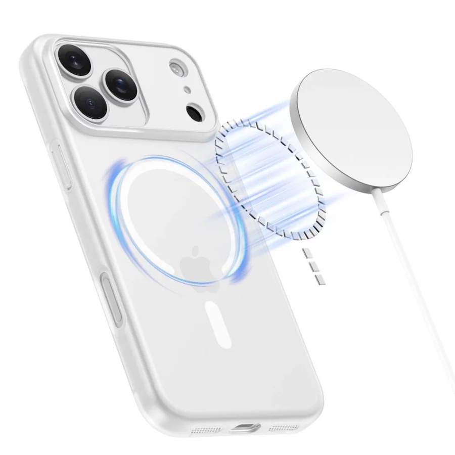 Etui Tech-Protect MagSlim MagSafe na iPhone 17 Pro - biały mat