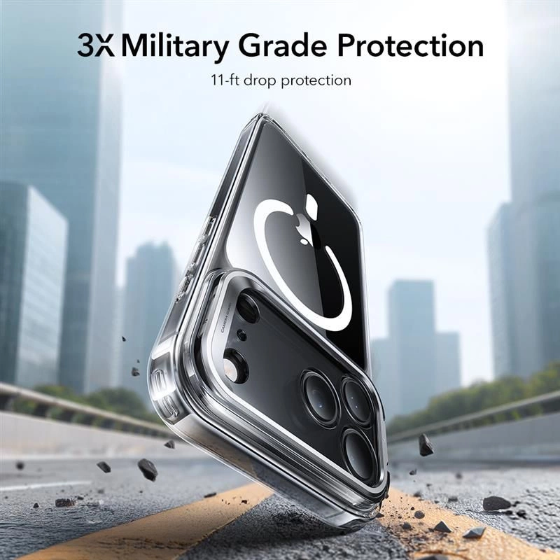 Etui ESR Classic Hybrid Kickstand MagSafe na iPhone 17 Pro Max - przezroczyste