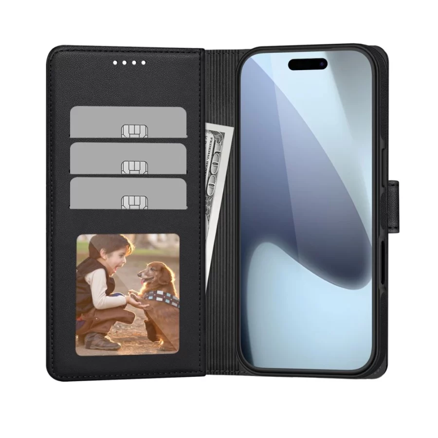 Etui Tech-Protect Wallet MagSafe na iPhone 17 - czarny mat