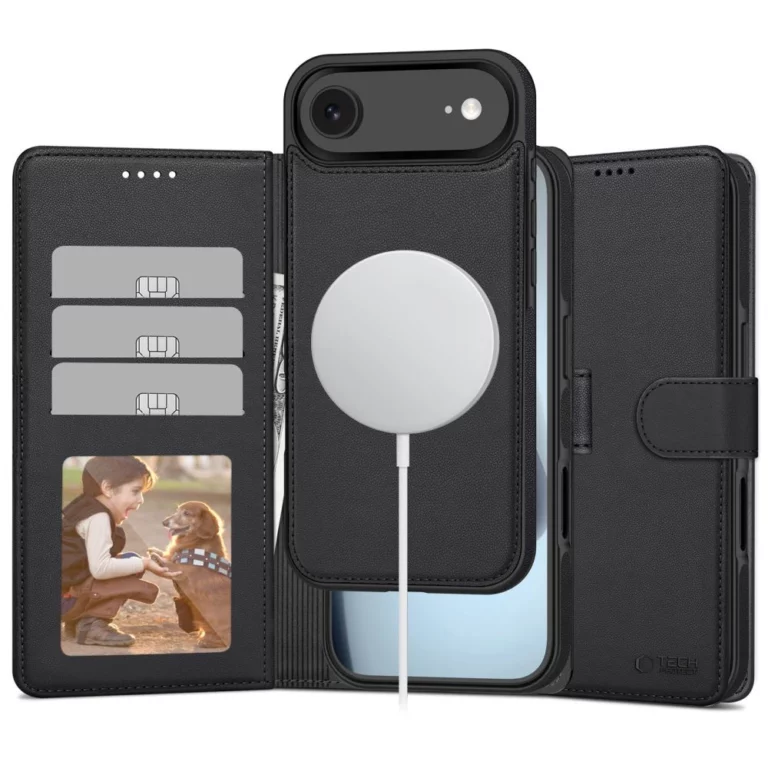 Etui Tech-Protect Wallet MagSafe na iPhone 17 Air - czarny mat