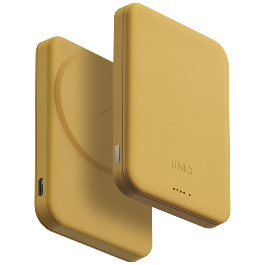 Powerbank UNIQ Lyden Lexa Magnetic       5000mAh PD USB-C MagSafe żółty