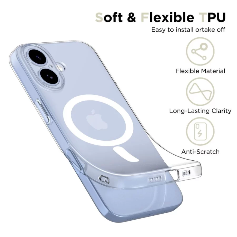 Etui Tech-Protect FlexAir MagSafe na iPhone 17 - przezroczyste