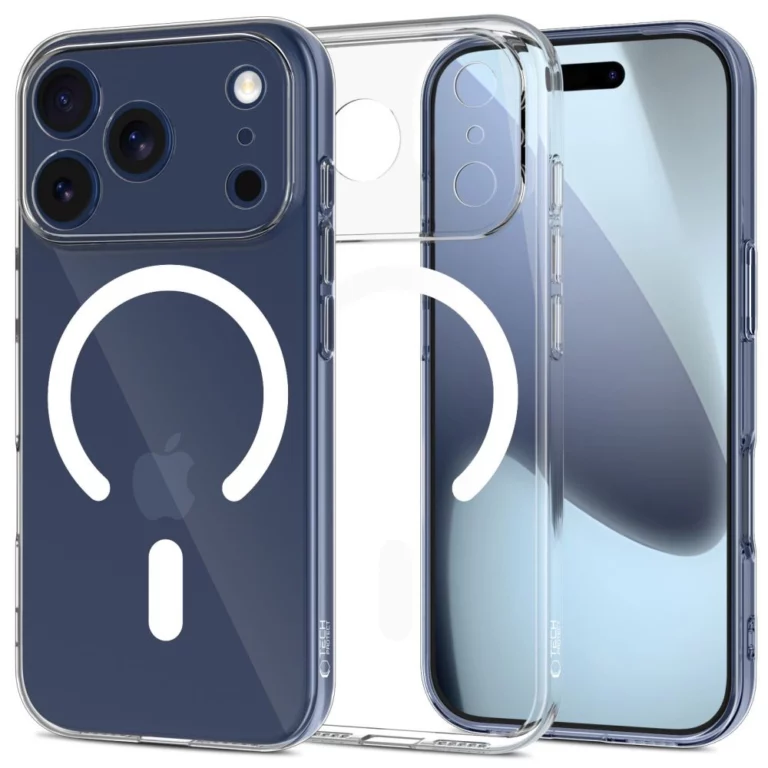 Etui Tech-Protect FlexAir MagSafe na iPhone 17 Pro - przezroczyste