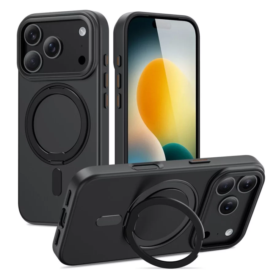 Etui Tech-Protect MagRing MagSafe na iPhone 17 Pro - czarny mat