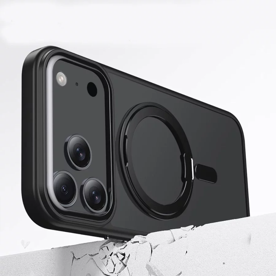 Etui Tech-Protect MagRing MagSafe na iPhone 17 Pro - czarny mat