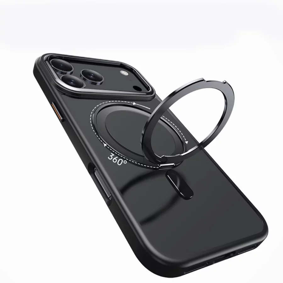 Etui Tech-Protect MagRing MagSafe na iPhone 17 Pro - czarny mat