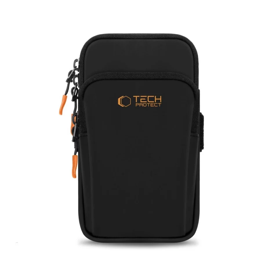 Etui Tech-Protect M7 Universal Sport Armband - czarno-pomarańczowa