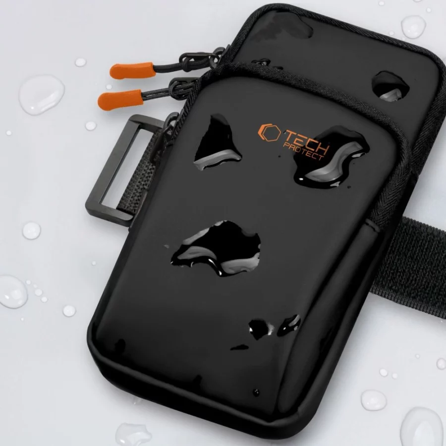 Etui Tech-Protect M7 Universal Sport Armband - czarno-pomarańczowa