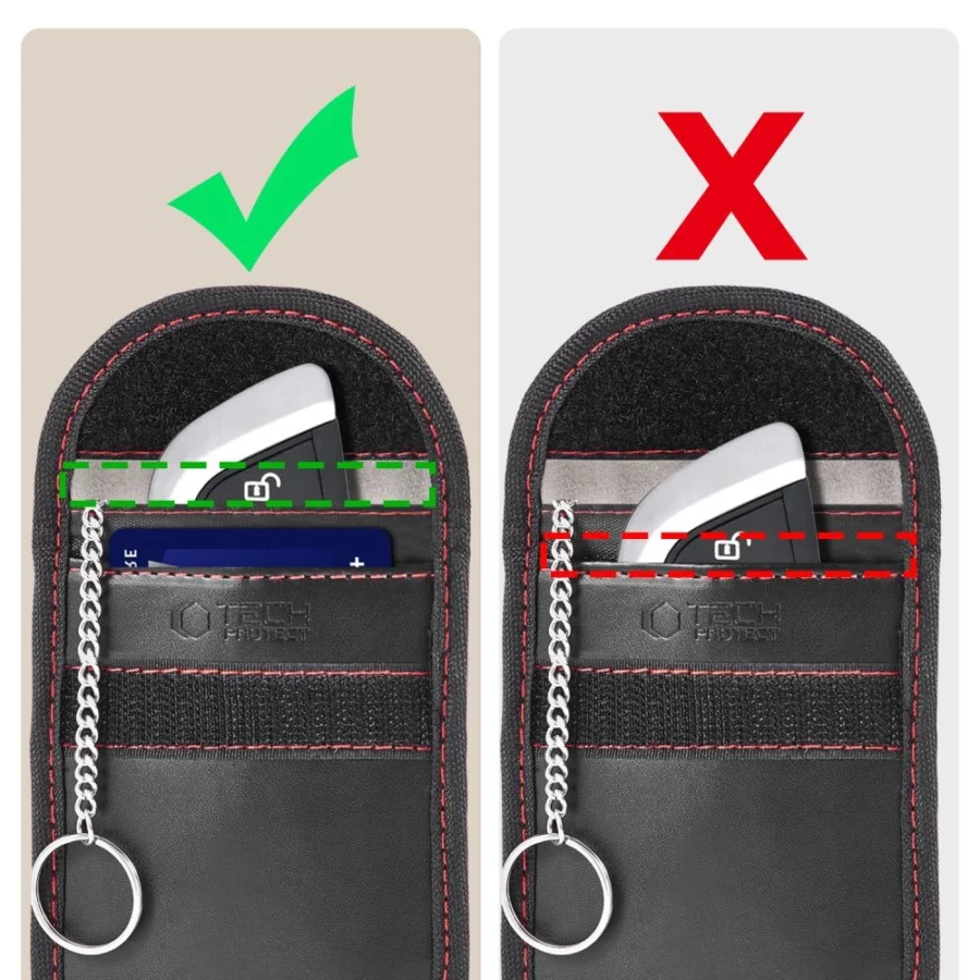 Etui RFID Tech-Protect KLR100 - czarno-czerwone