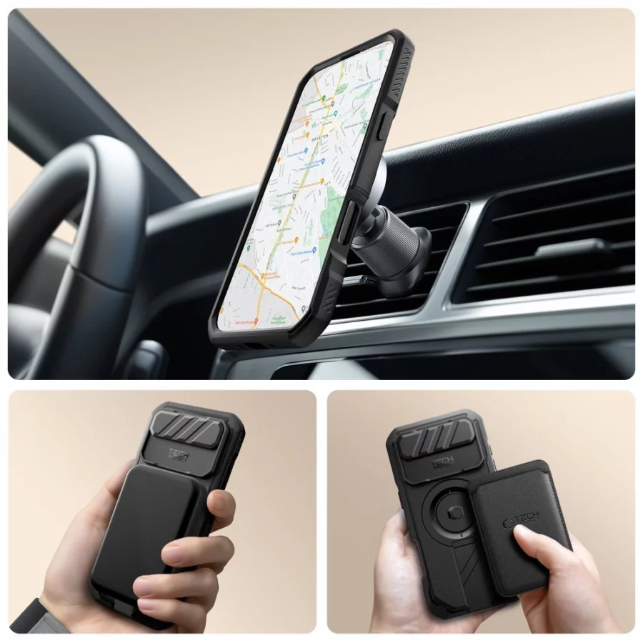 Etui Tech-Protect Kevlar MagSafe na iPhone 17 Air - czarne