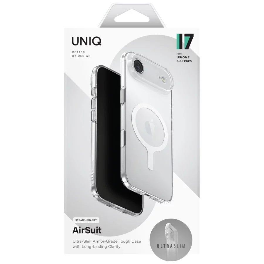 Etui UNIQ Airsuit na iPhone 17 Air Magclick Charging - przezroczyste