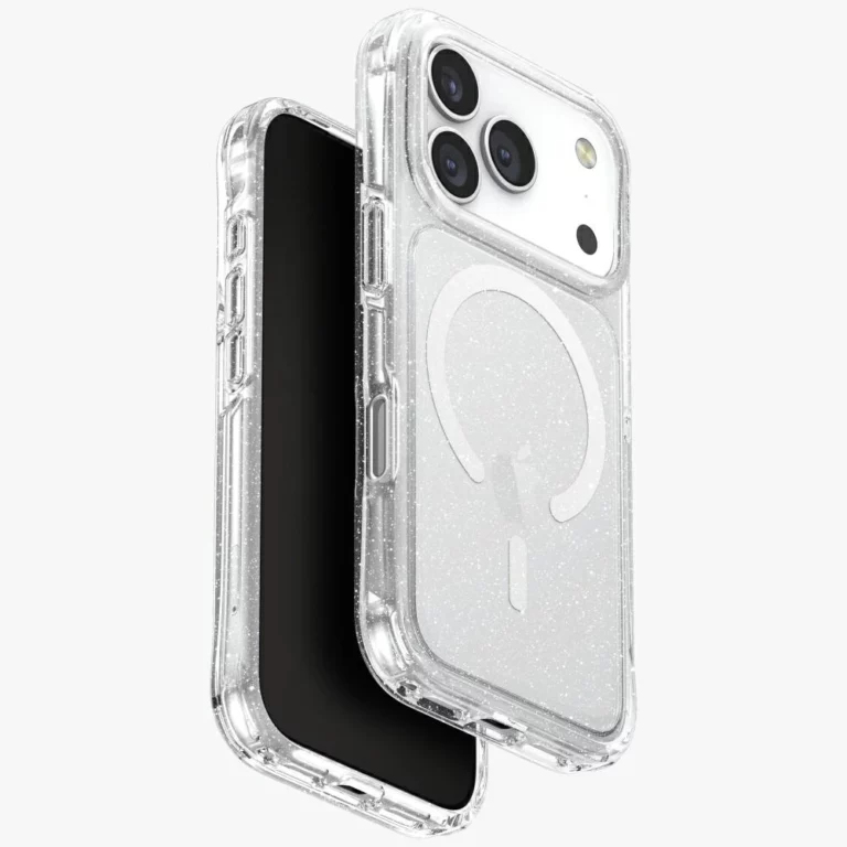 Etui UNIQ LifePro Xtreme Magclick Charging do iPhone 17 Pro - przezroczysty-brokat