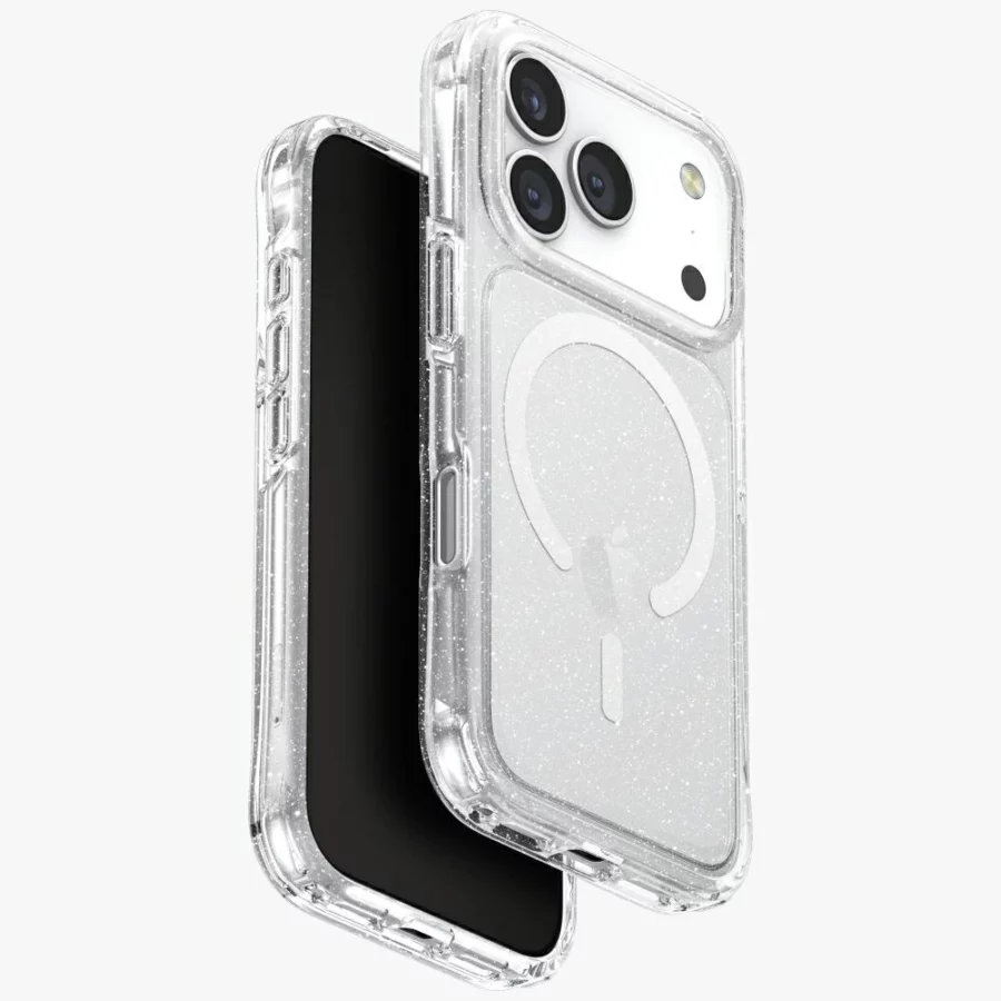 Etui UNIQ LifePro Xtreme Magclick Charging do iPhone 17 Pro - przezroczysty-brokat