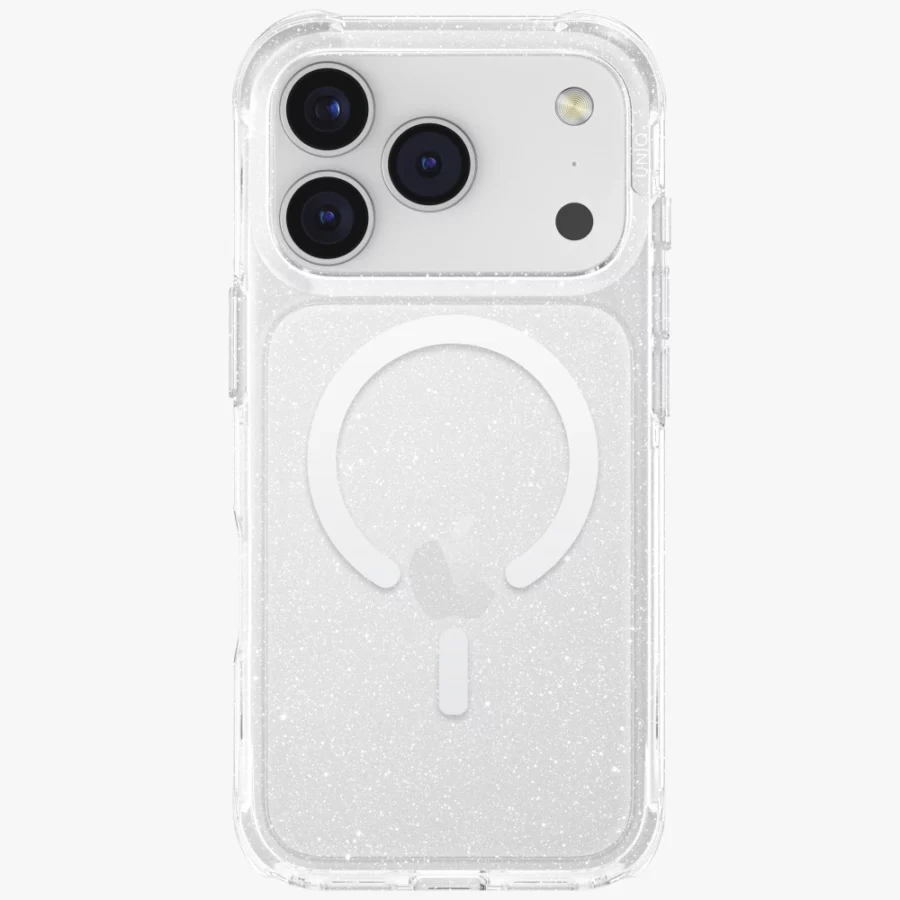 Etui UNIQ LifePro Xtreme Magclick Charging do iPhone 17 Pro - przezroczysty-brokat