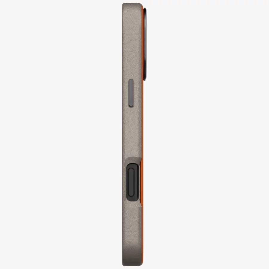 Etui UNIQ Lyden DS do iPhone 17 Pro Max Magclick Charging - pomarańczowo-szary