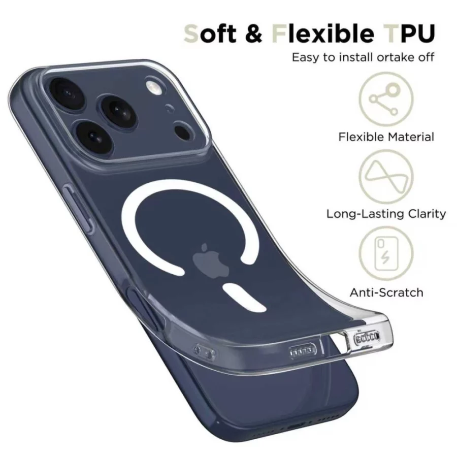 Etui Tech-Protect FlexAir MagSafe na iPhone 17 Pro Max - przezroczyste