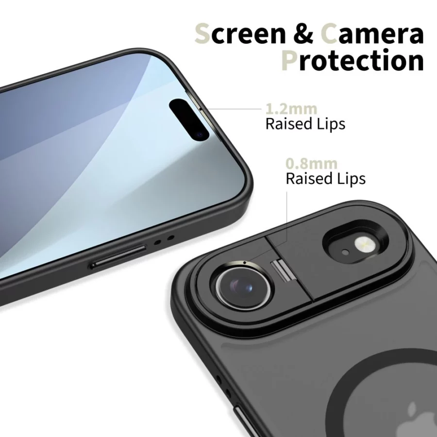 Etui Tech-Protect MagStand MagSafe na iPhone 17 Air - czarny mat
