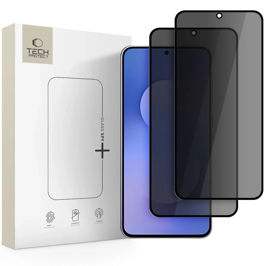 Szkło prywatyzujące Tech-Protect Glass Spy+ 2-pack na Samsung Galaxy S25 FE