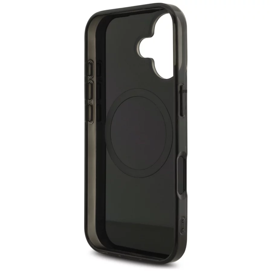 Etui AMG Double Layer Transparent Graphics MagSafe do iPhone 17 - czarne