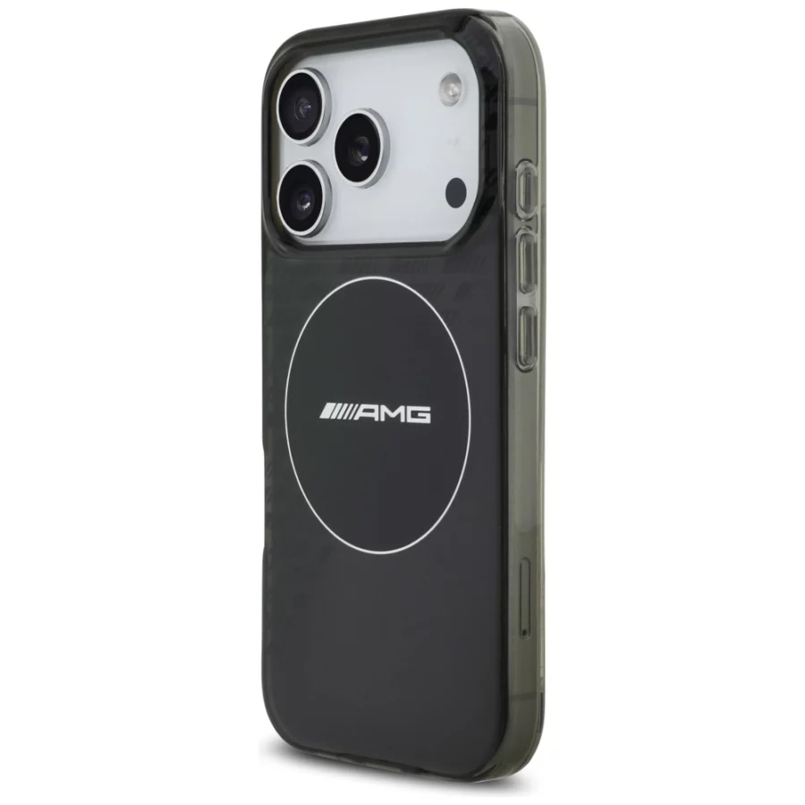 Etui AMG Double Layer Transparent Smocked MagSafe do iPhone 17 Pro - czarne