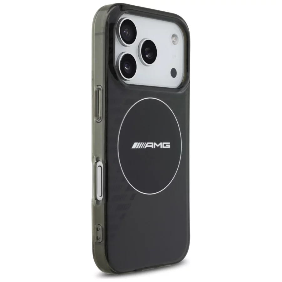 Etui AMG Double Layer Transparent Smocked MagSafe do iPhone 17 Pro - czarne