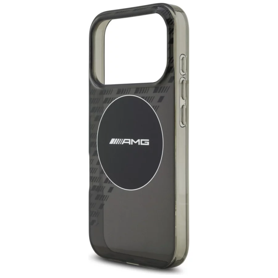Etui AMG Double Layer Transparent Smocked MagSafe do iPhone 17 Pro - czarne