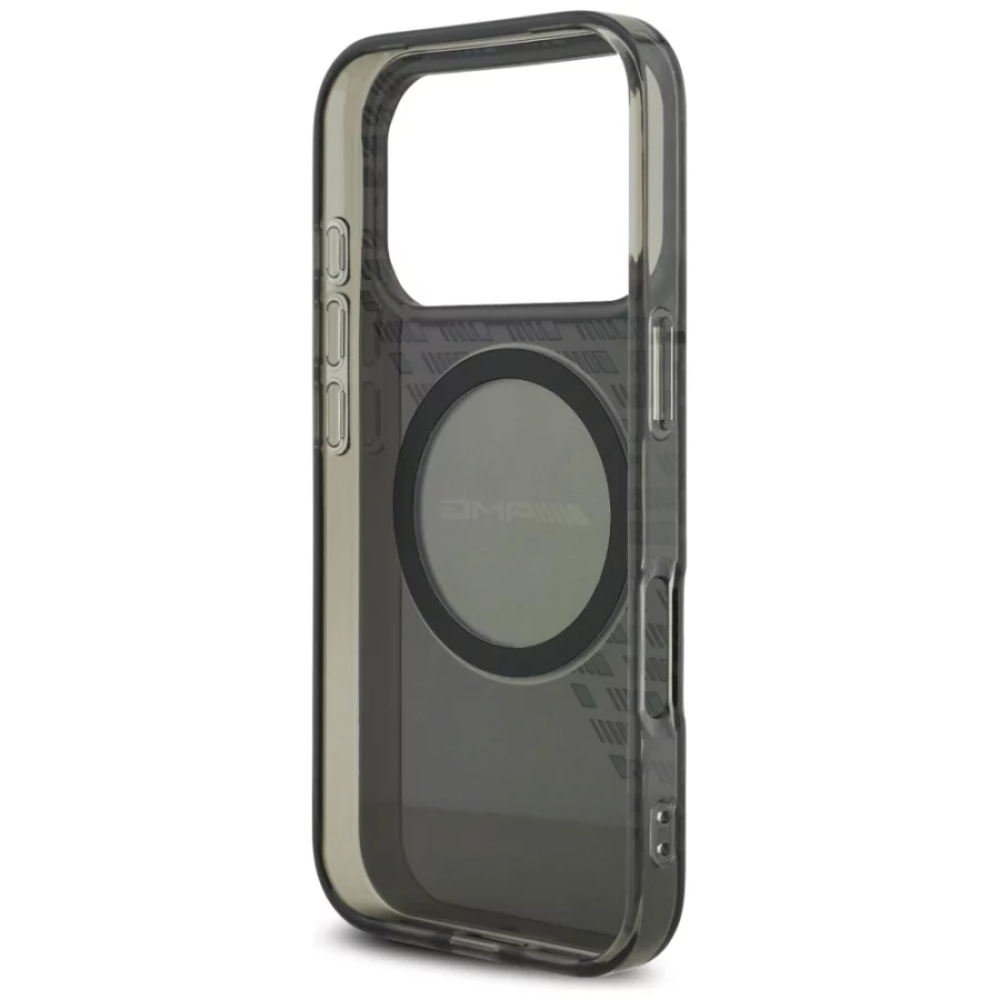 Etui AMG Double Layer Transparent Smocked MagSafe do iPhone 17 Pro - czarne
