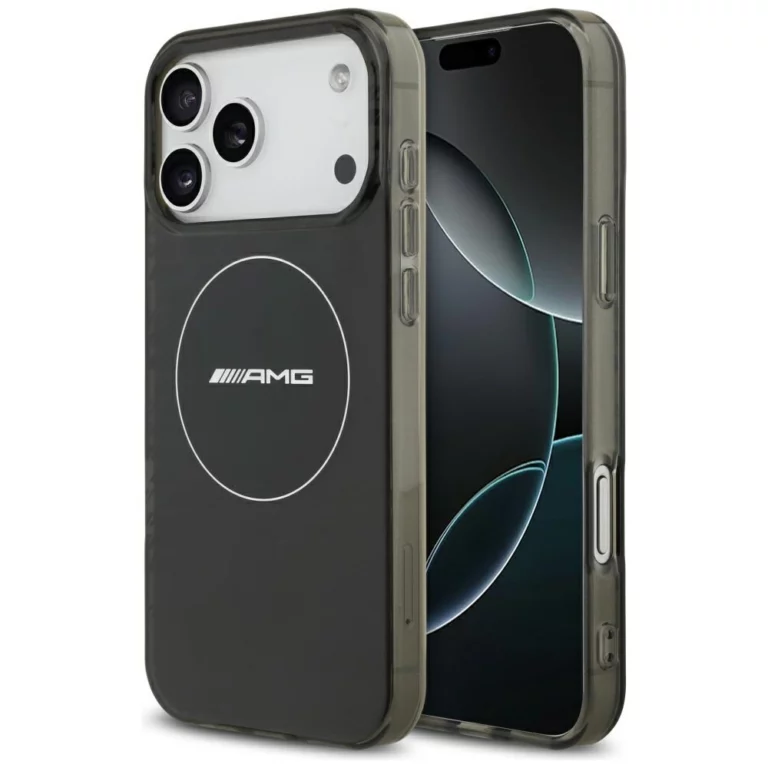 Etui AMG Double Layer Transparent Smocked MagSafe do iPhone 17 Pro Max - czarne