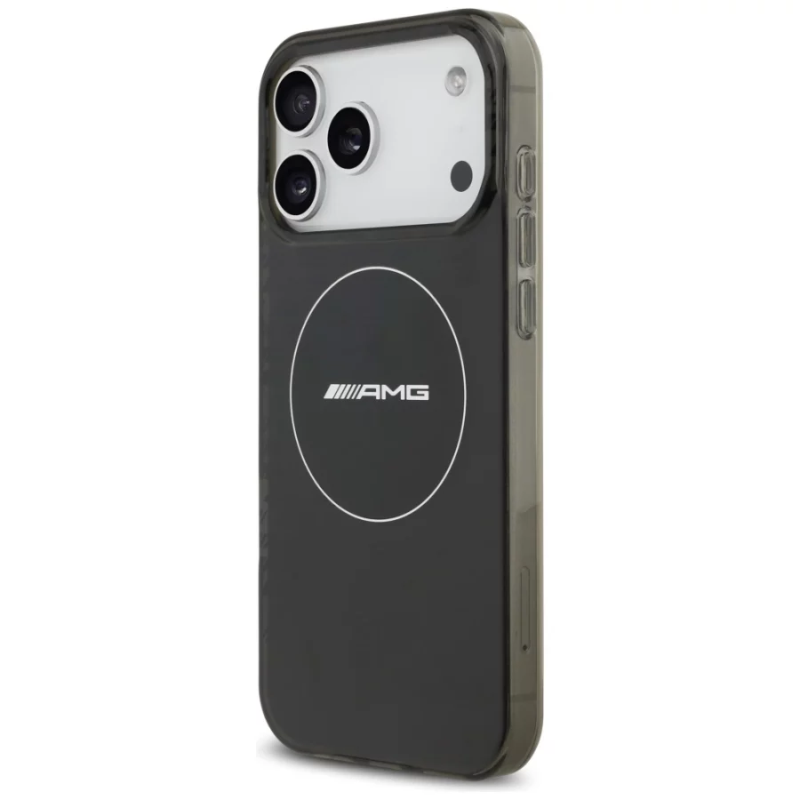 Etui AMG Double Layer Transparent Smocked MagSafe do iPhone 17 Pro Max - czarne