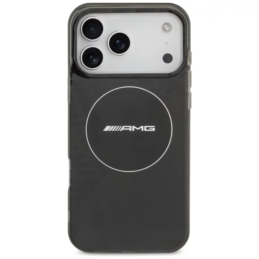 Etui AMG Double Layer Transparent Smocked MagSafe do iPhone 17 Pro Max - czarne