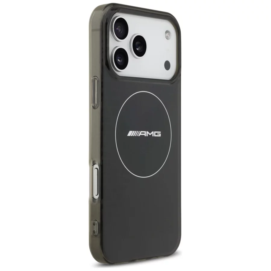 Etui AMG Double Layer Transparent Smocked MagSafe do iPhone 17 Pro Max - czarne